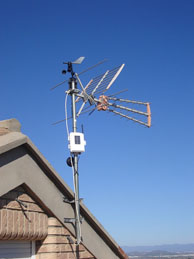 Anem�metro y Veleta colocados en el Tejado